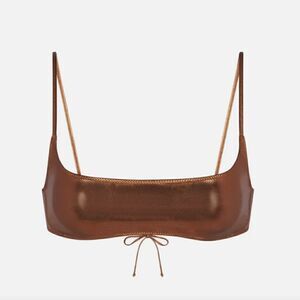 NWT SKIMS Metallic Swim Micro Scoop Bikini Top PENNY